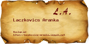 Laczkovics Aranka névjegykártya